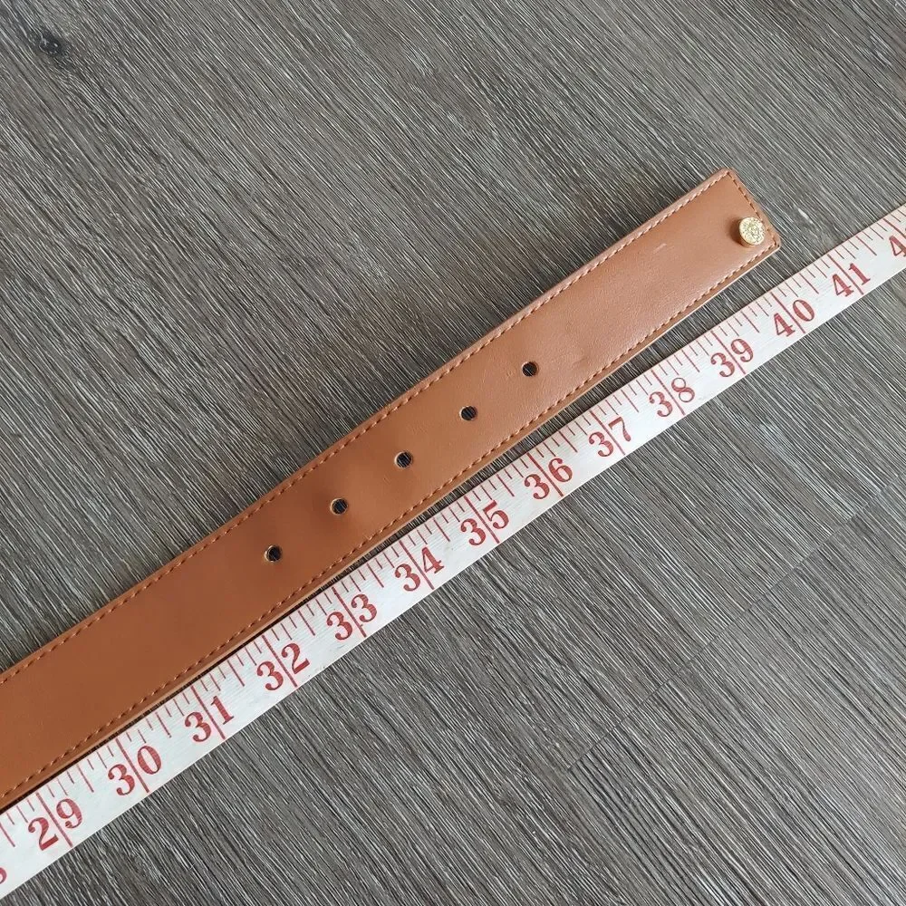 Anne Klein Tan Faux Leather Belt Medium